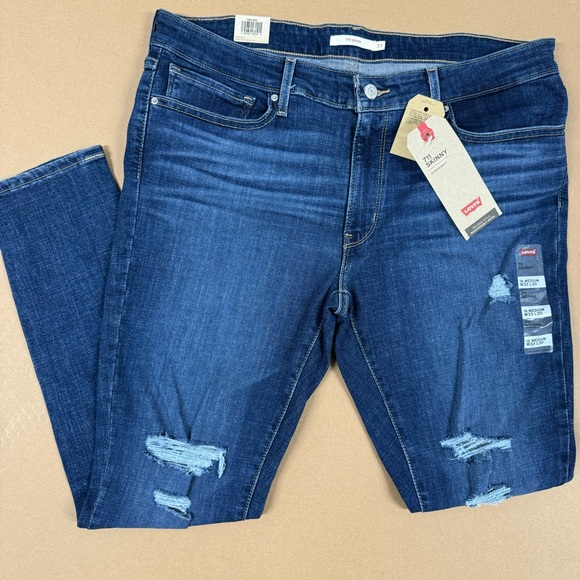 LEVI’S 711 DECONSTRUCTED SKINNY JEANS - Picture 5 of 10